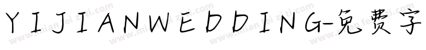 Y I J I A N W E D D I N G字体转换